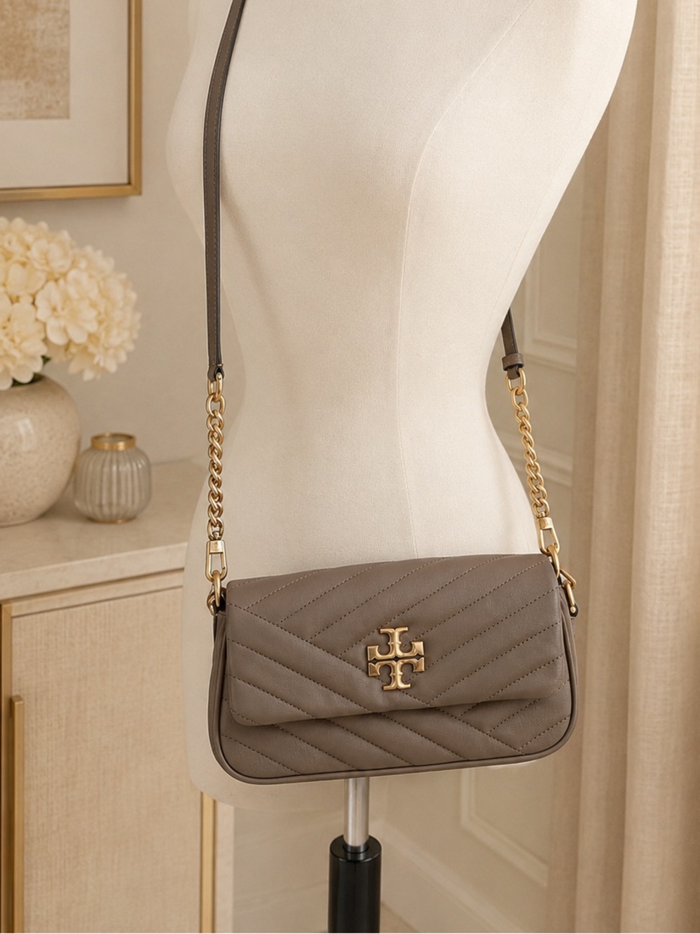Tory Burch Kira Quilted Leather Shoulder/Crossbody Bag